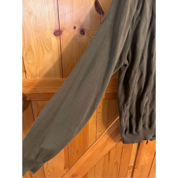 Lyle And Scott Scotland Mens V-Neck Moss Green Shetland Isle Sweater XXL Nwt (41 - Picture 2 of 5